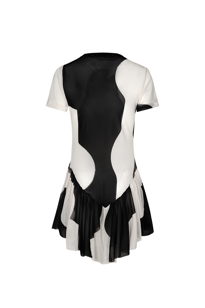 ALMA YIN-YANG MESH DRESS